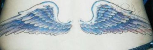 Angel Wings Lower Back Tattoo